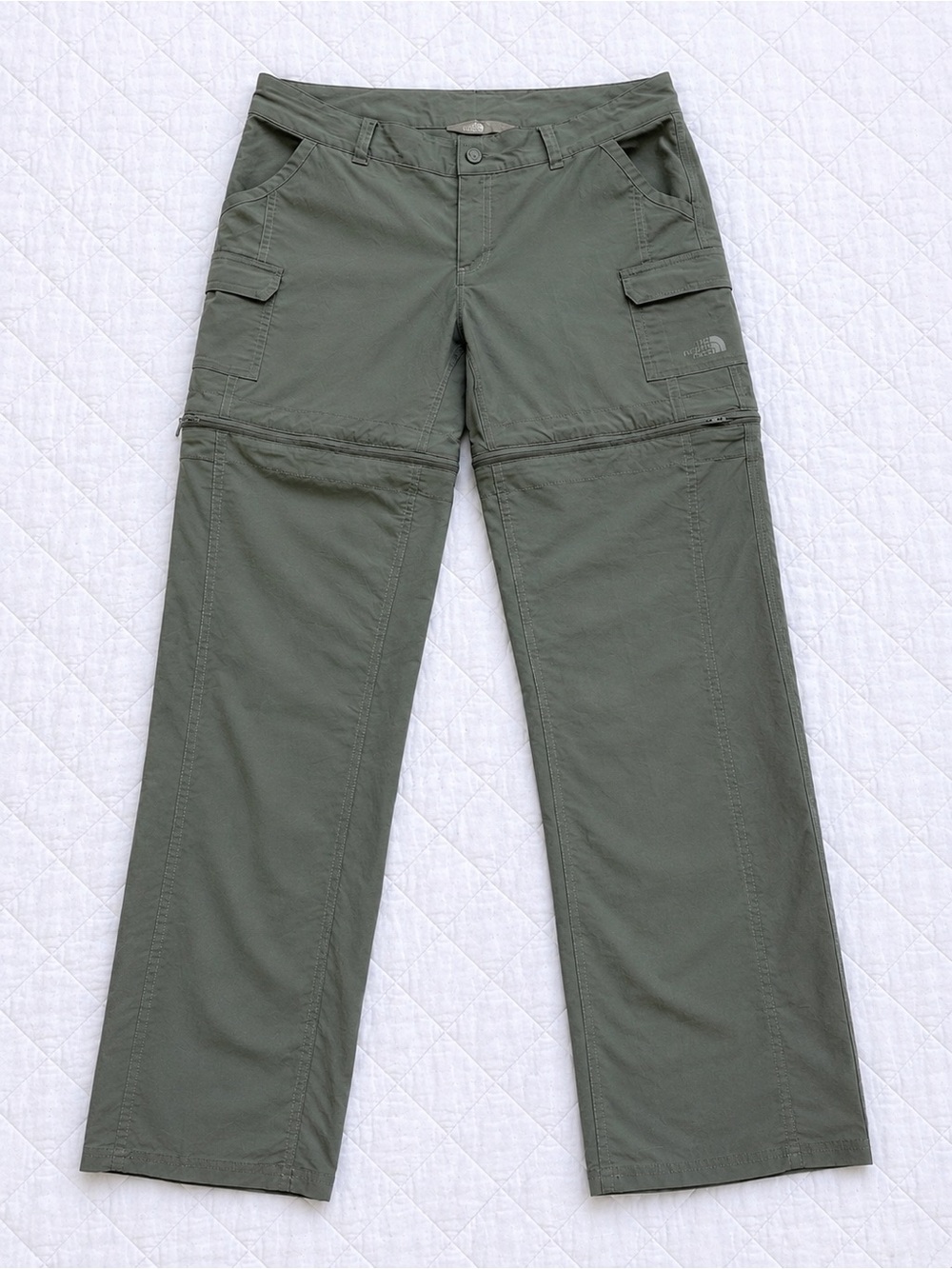 The North Face Convertible Hiking Pants Women’s 8 Olive Zip Off